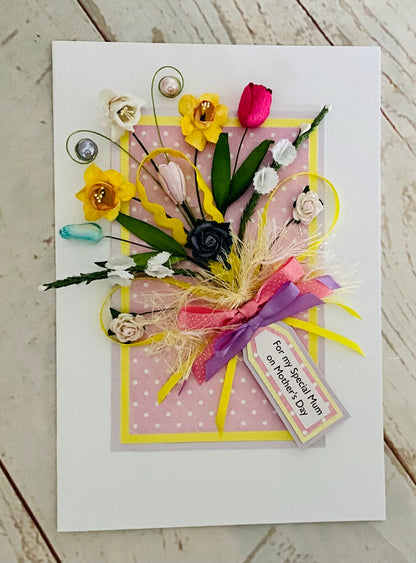 Spring Floral Bouquet Handmade Card