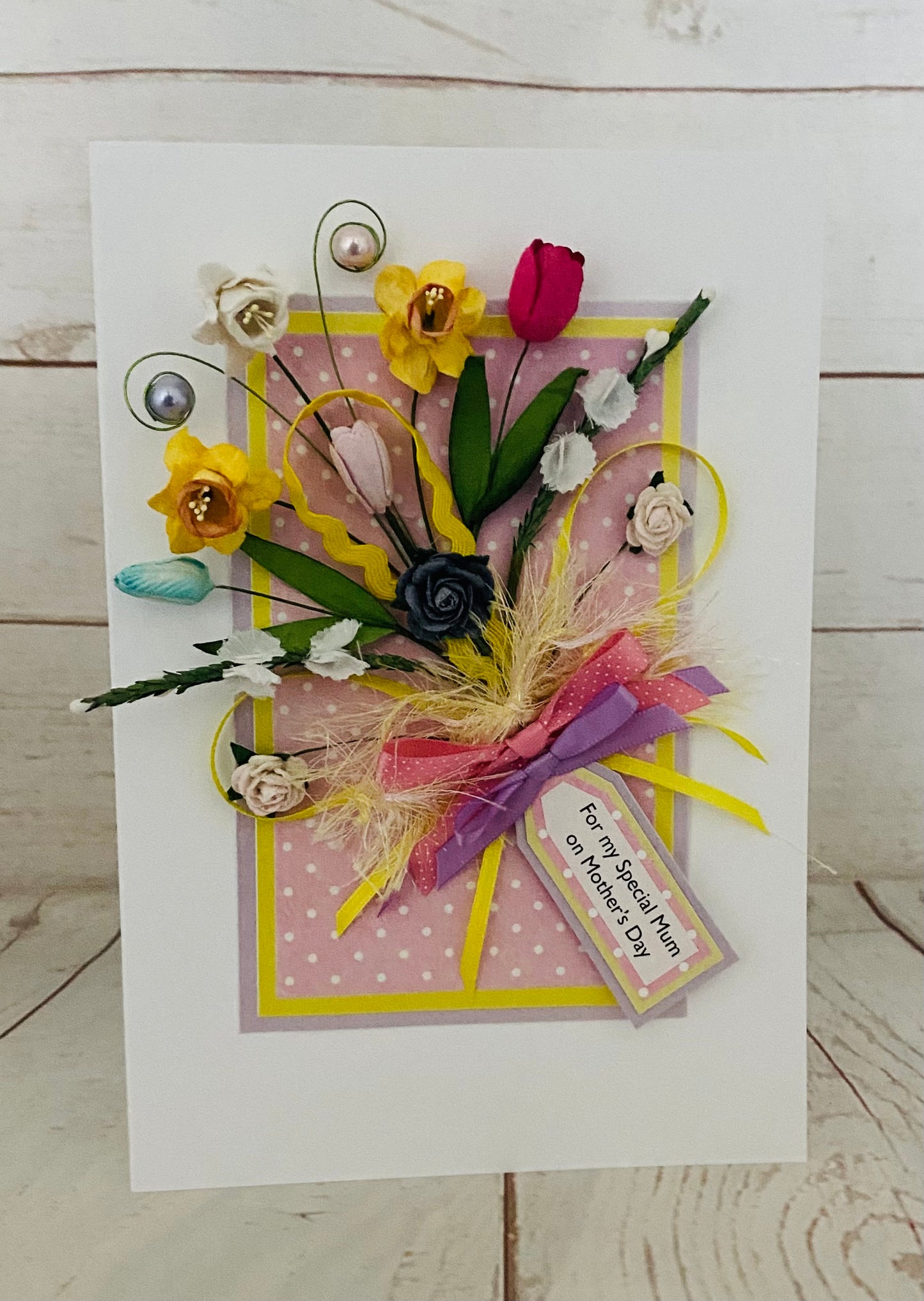 Spring Floral Bouquet Handmade Card