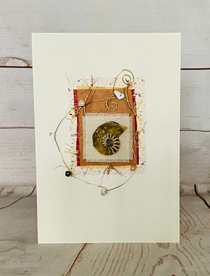 Luxury Coastline Ammonite Handmade Card