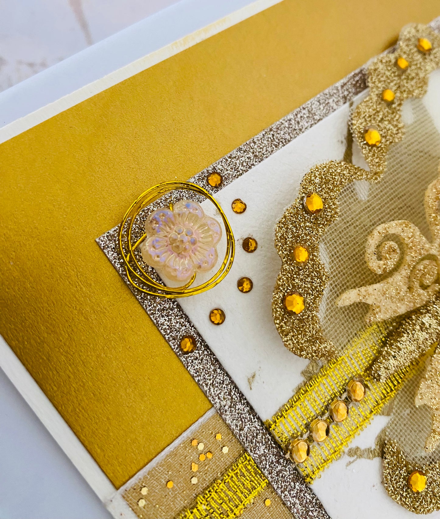 Luxury Gold Butterfly Handmade Card