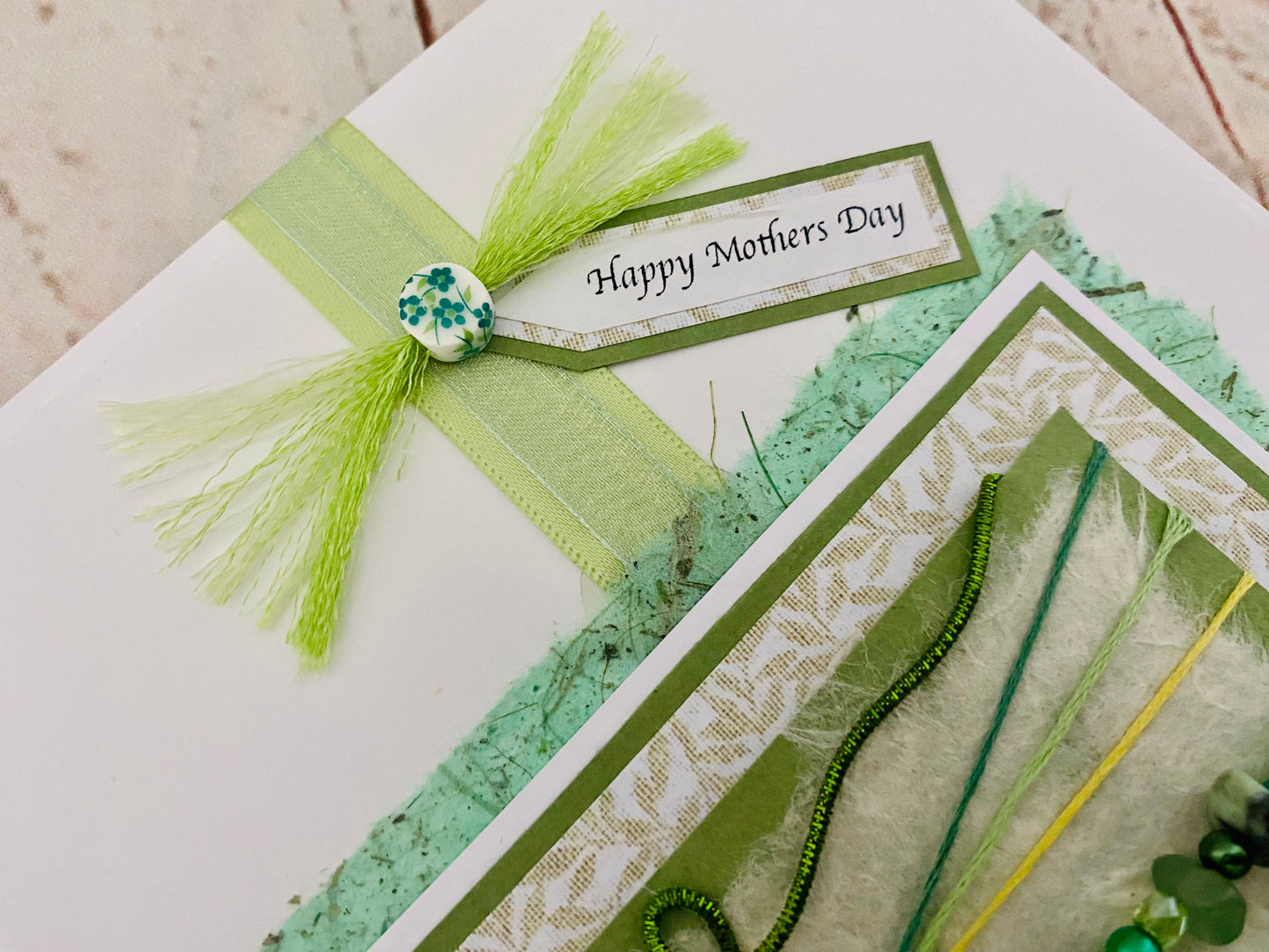 Luxury Pearl Meadow Handmade Card