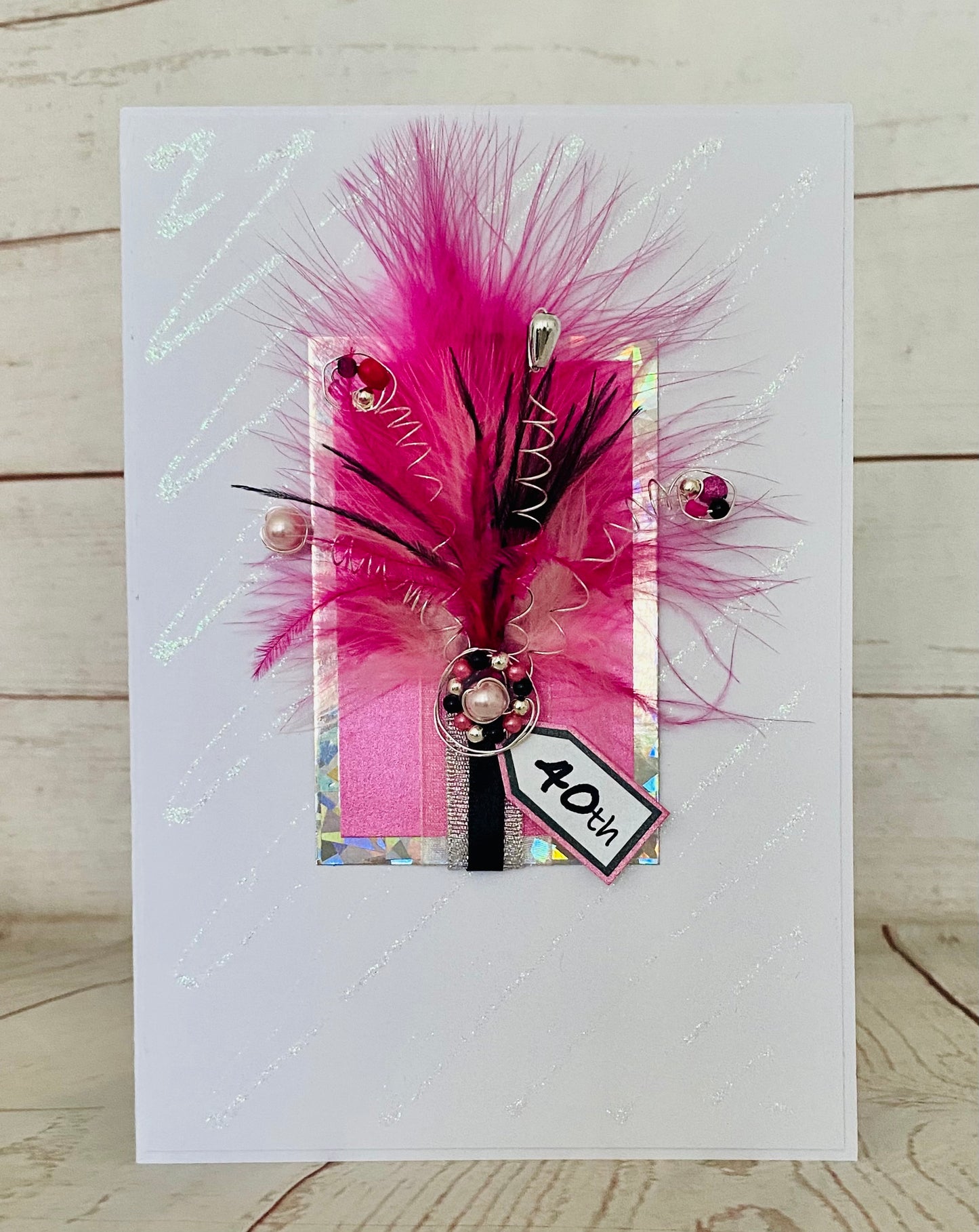 Pink Frivolous Handmade Card