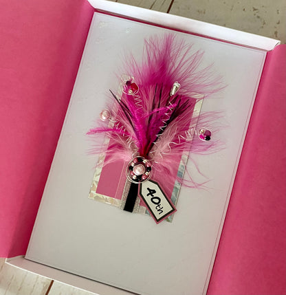 Pink Frivolous Handmade Card