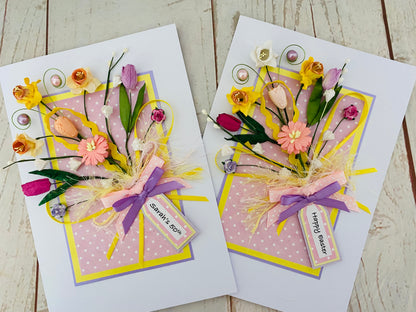 Spring Floral Bouquet Handmade Card