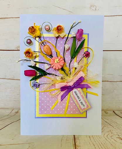 Spring Floral Bouquet Handmade Card