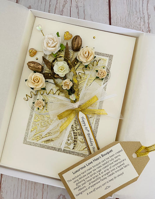Luxury Gold Bouquet Handmade Card