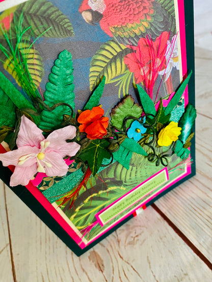 Tropical Garden Handmade Card