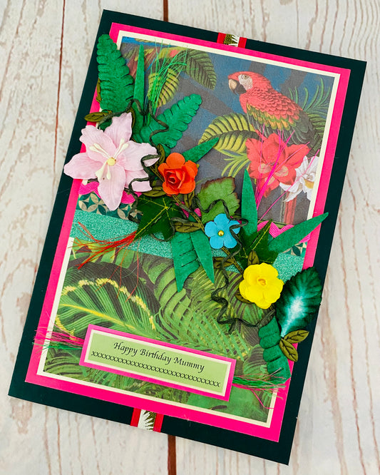 Tropical Garden Handmade Card