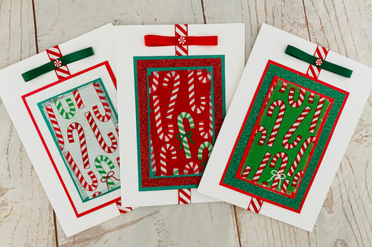 Candy Cane Handmade Christmas Card