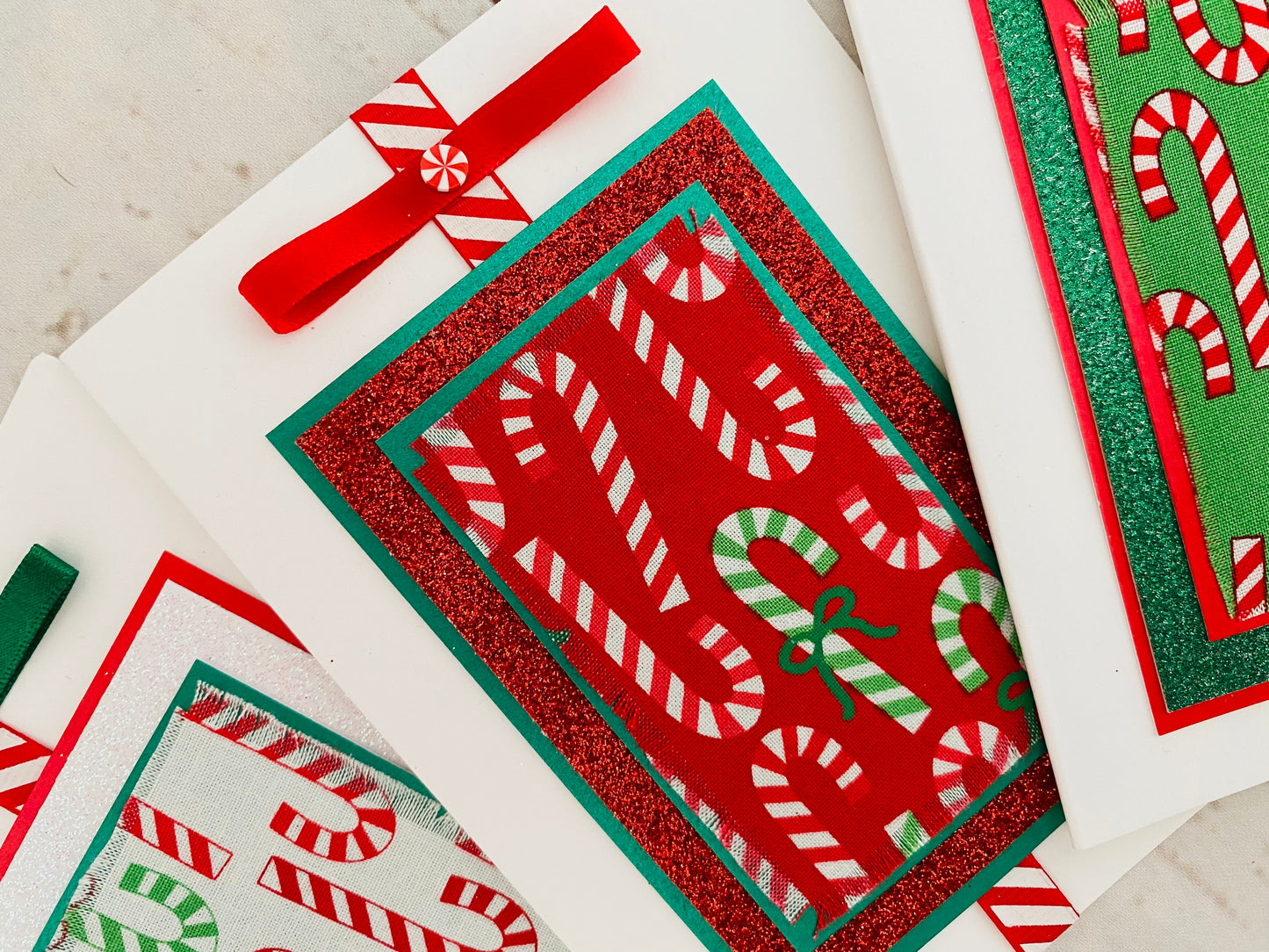 Candy Cane Handmade Christmas Card