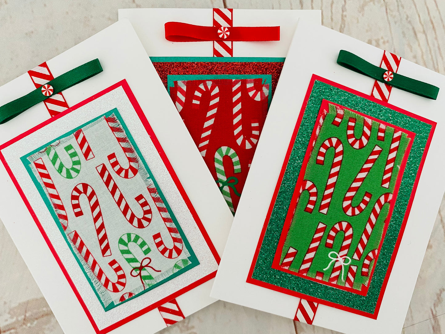 Candy Cane Handmade Christmas Card