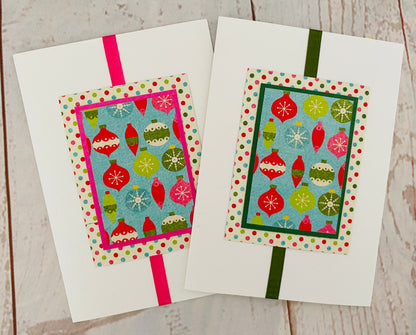 Baubles Handmade Christmas Card