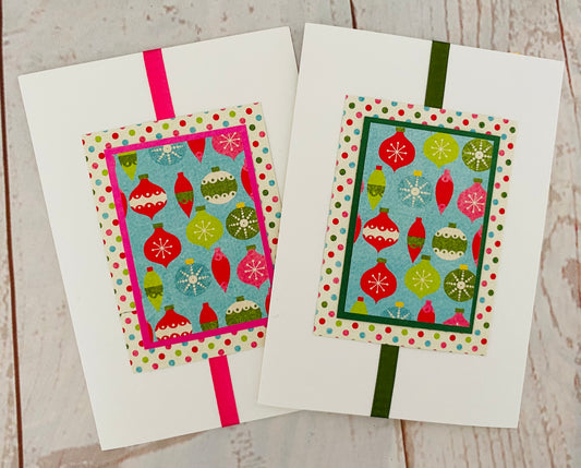 Baubles Handmade Christmas Card