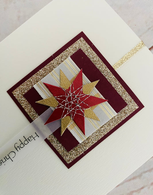 Starburst Handmade Christmas Card