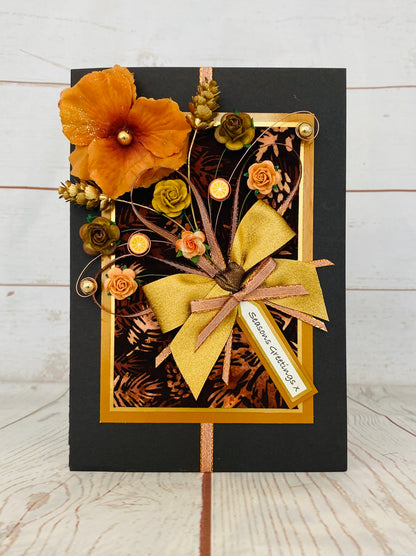 Festive Opulence Christmas Bouquet Handmade Card ~ LIMITED EDITION