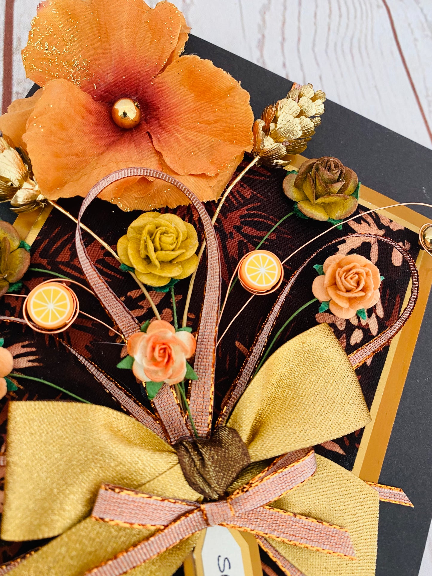 Festive Opulence Christmas Bouquet Handmade Card ~ LIMITED EDITION