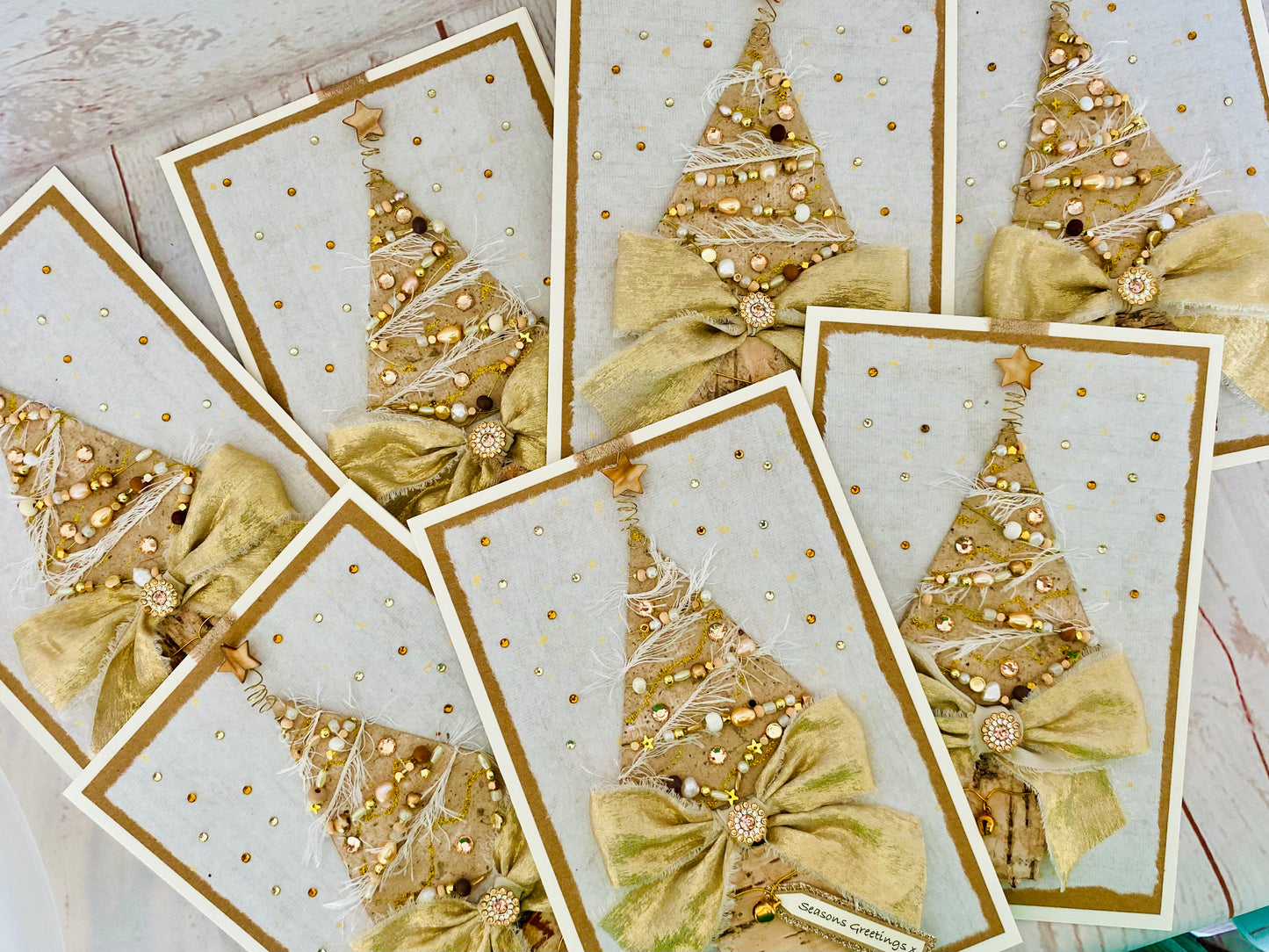 Natural Sparkle Christmas Tree Handmade Card ~ LIMITED EDITION