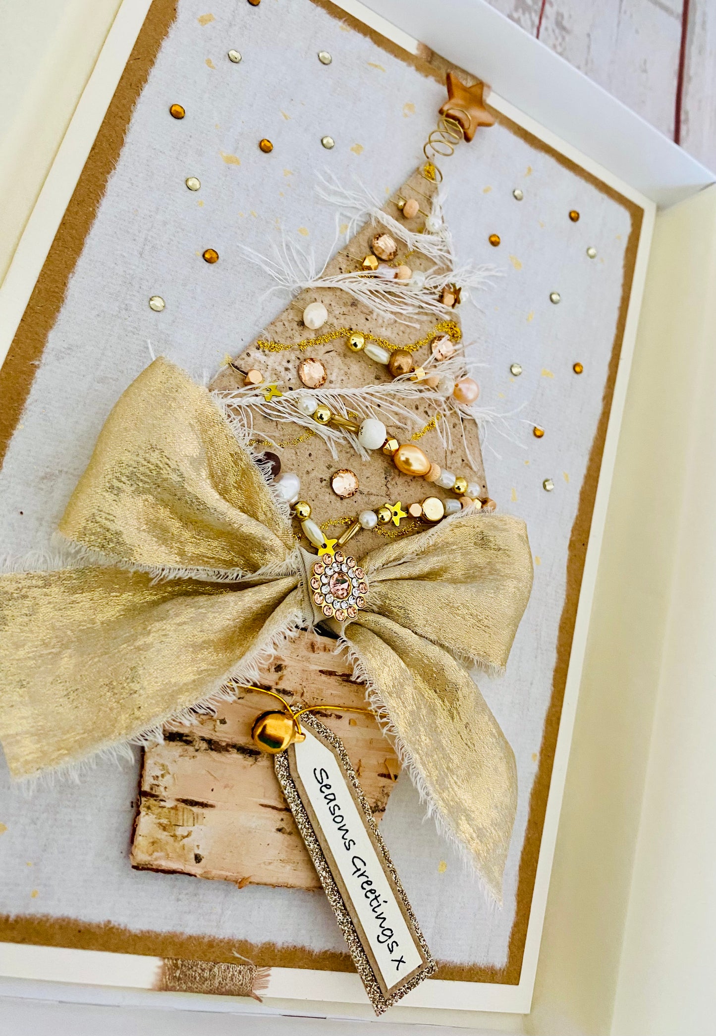 Natural Sparkle Christmas Tree Handmade Card ~ LIMITED EDITION