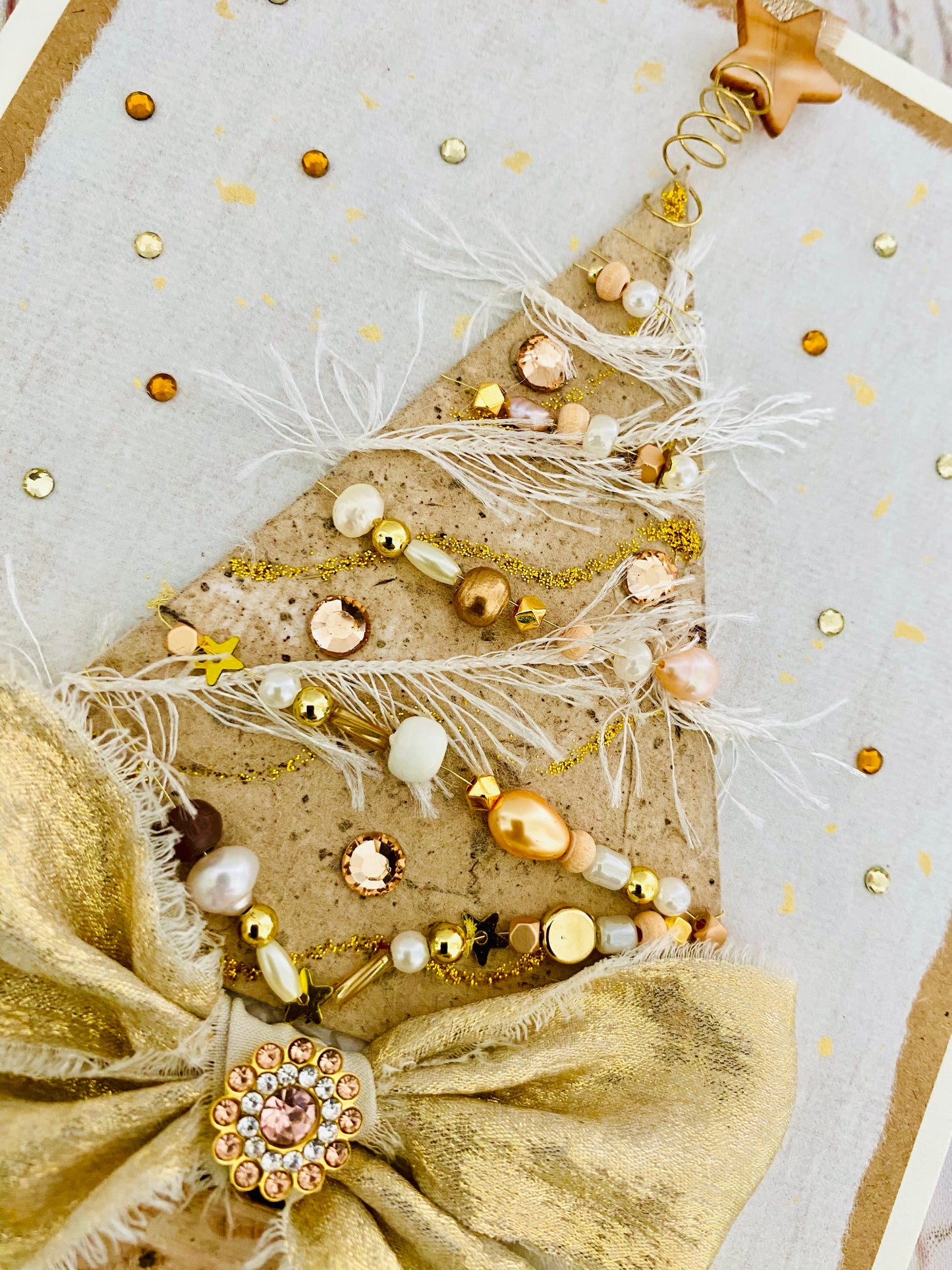 Natural Sparkle Christmas Tree Handmade Card ~ LIMITED EDITION