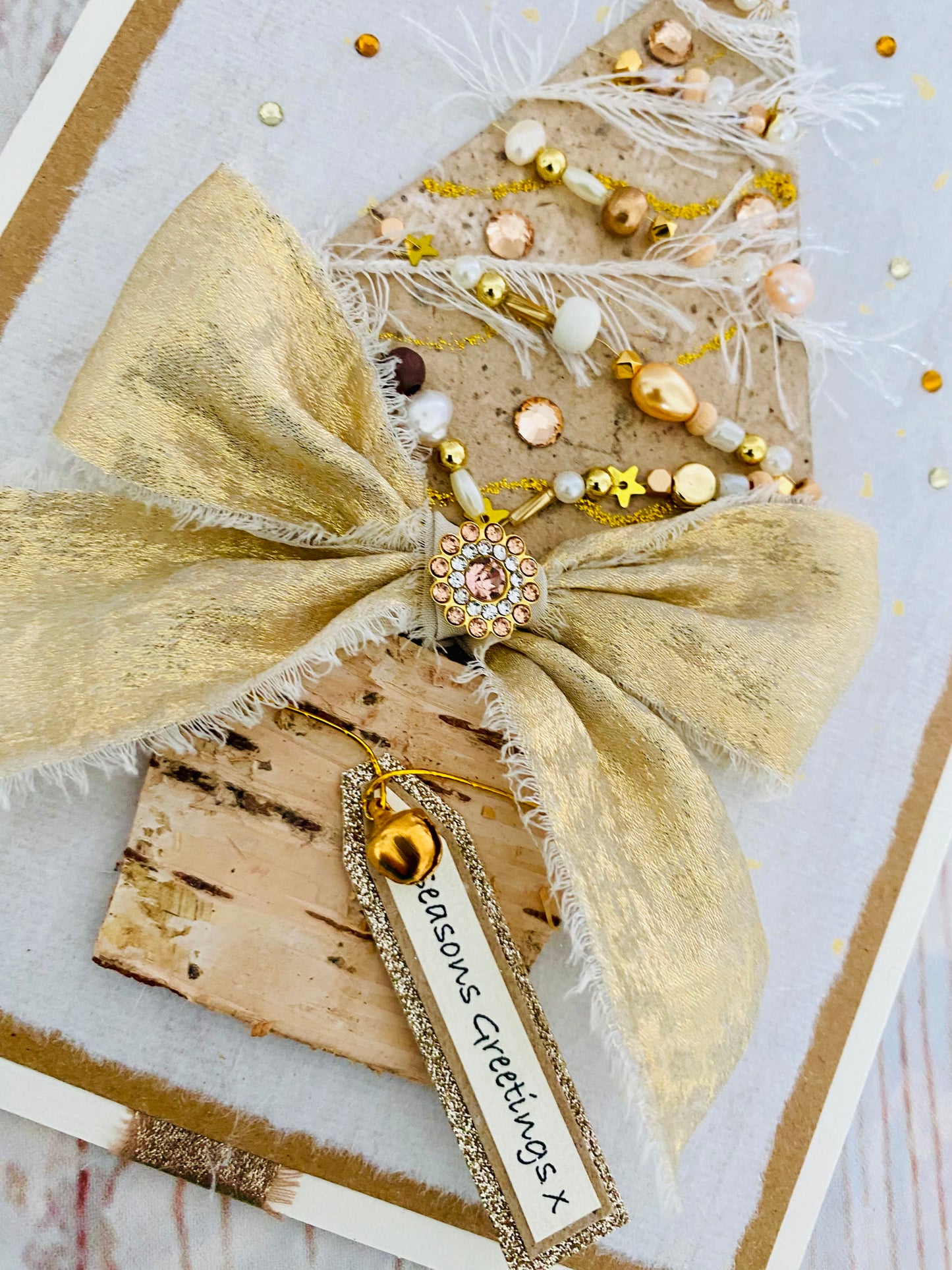 Natural Sparkle Christmas Tree Handmade Card ~ LIMITED EDITION