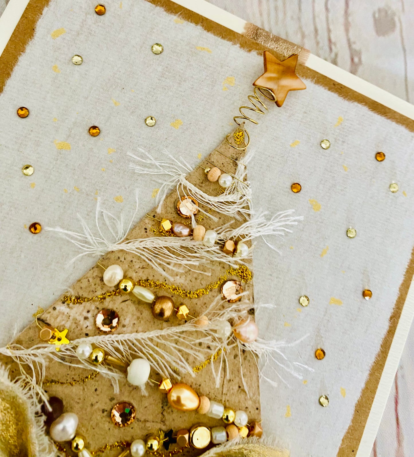 Natural Sparkle Christmas Tree Handmade Card ~ LIMITED EDITION