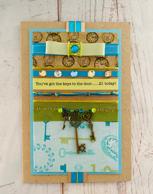 Keys To The Door Handmade Card