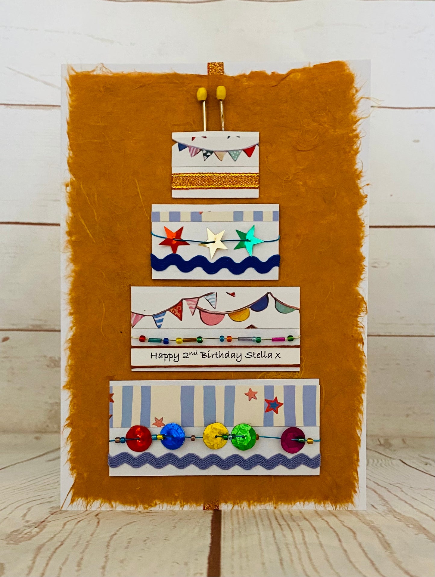 Party Cake Childrens Handmade Birthday Card