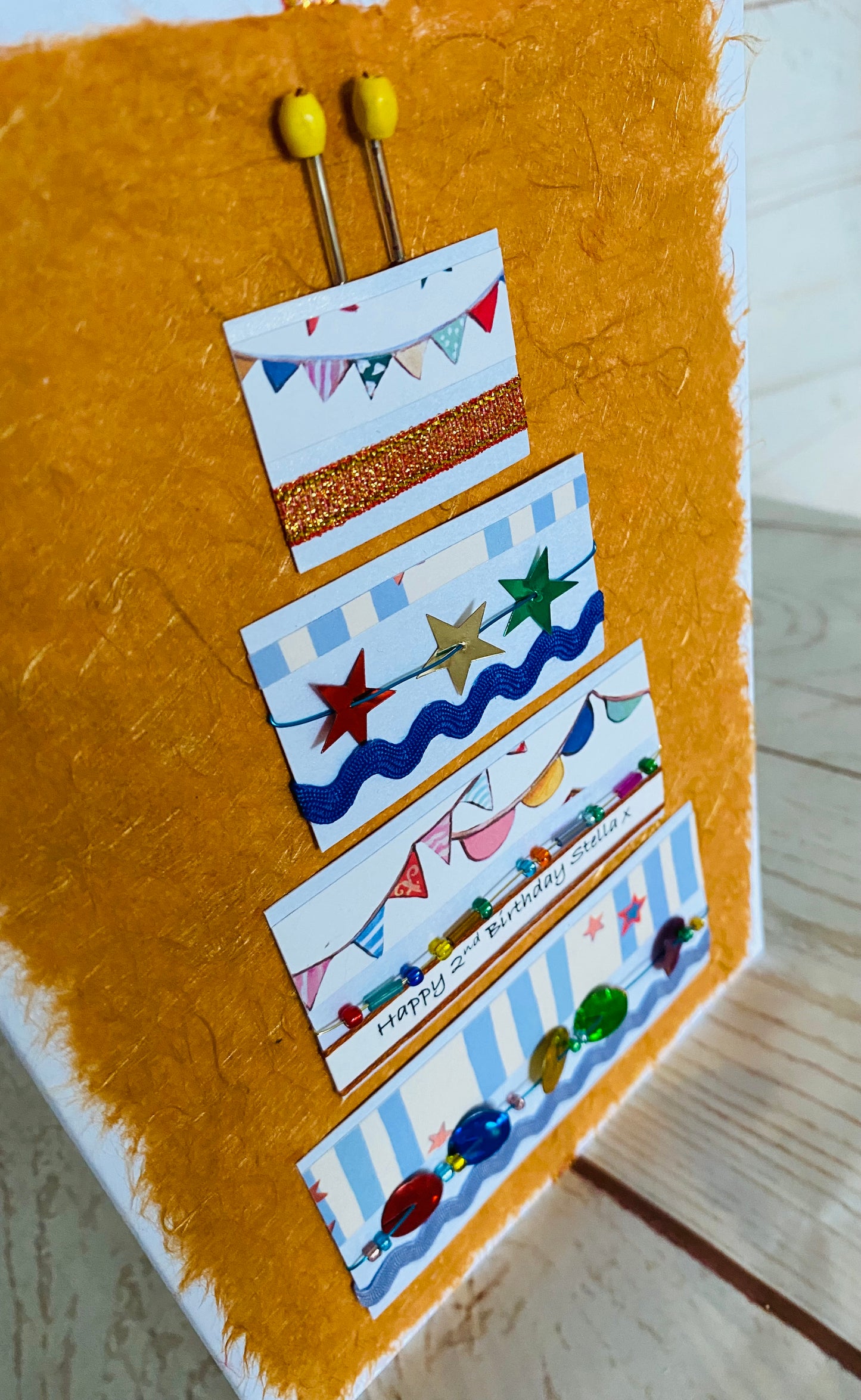 Party Cake Childrens Handmade Birthday Card