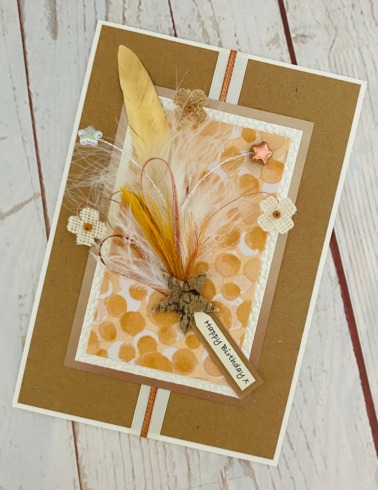 Fantasy Feather Handmade Card