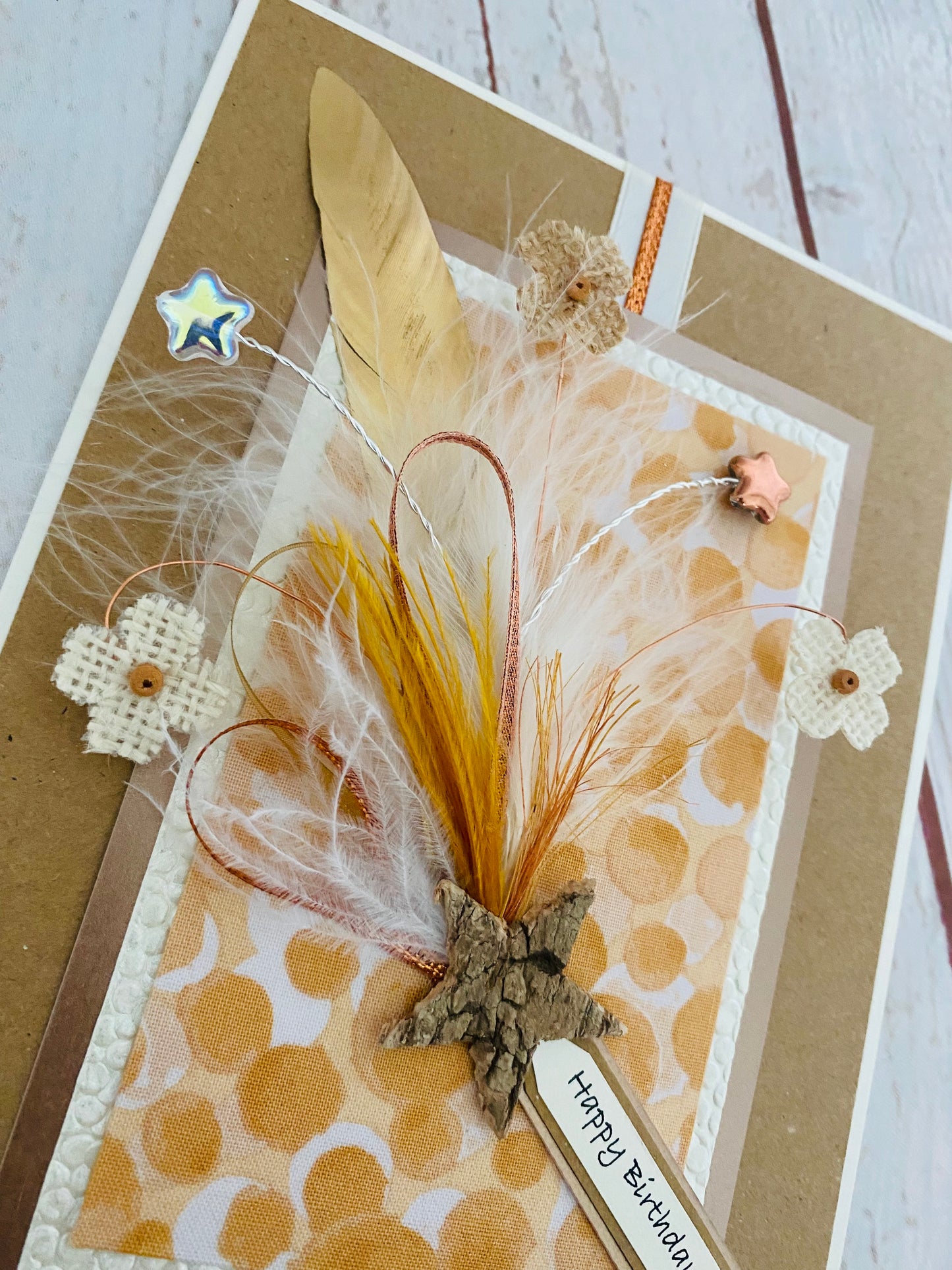 Fantasy Feather Handmade Card