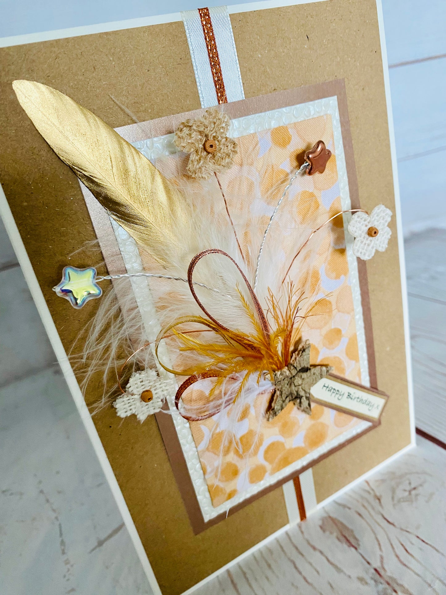 Fantasy Feather Handmade Card