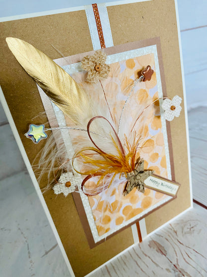 Fantasy Feather Handmade Card