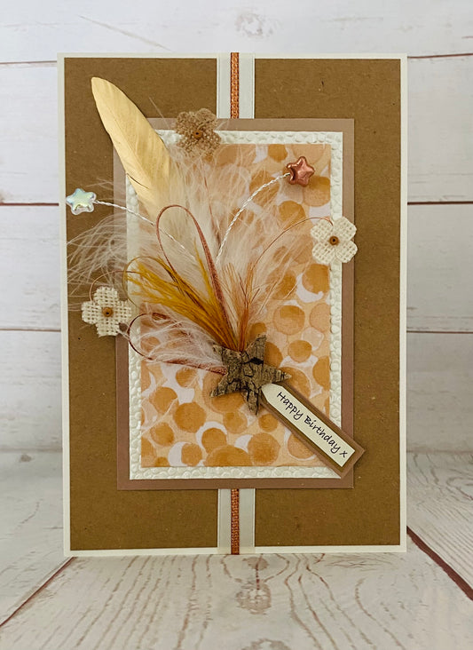 Fantasy Feather Handmade Card