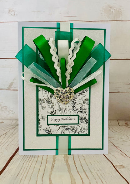 Luxury Emerald Sparkle Handmade Card
