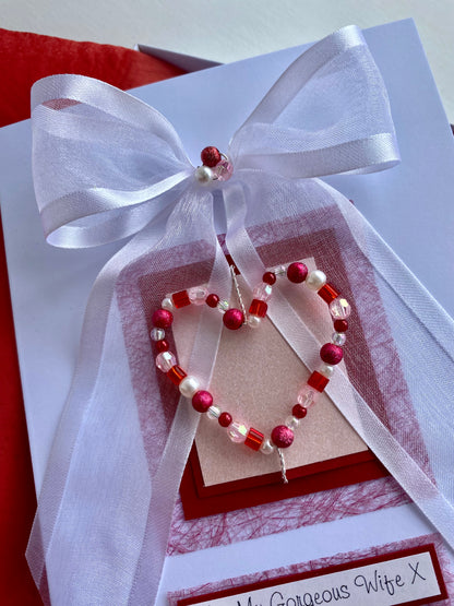 Ruby Heart Handmade Valentine Card