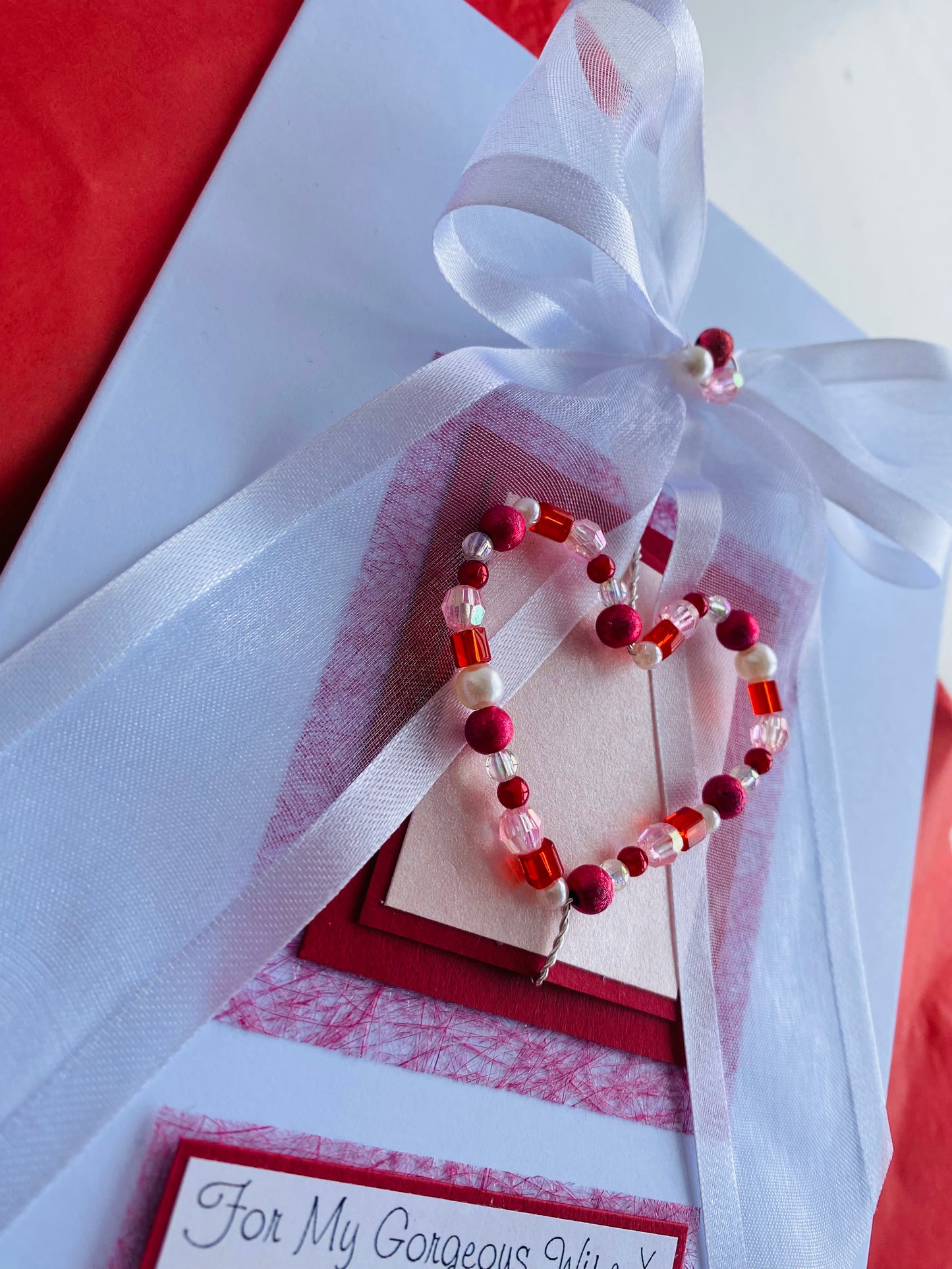 Ruby Heart Handmade Valentine Card