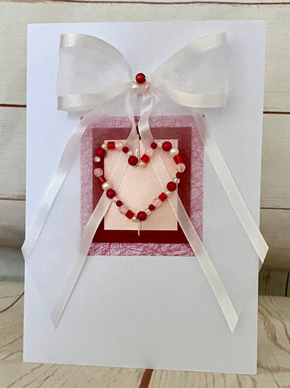 Ruby Heart Handmade Valentine Card