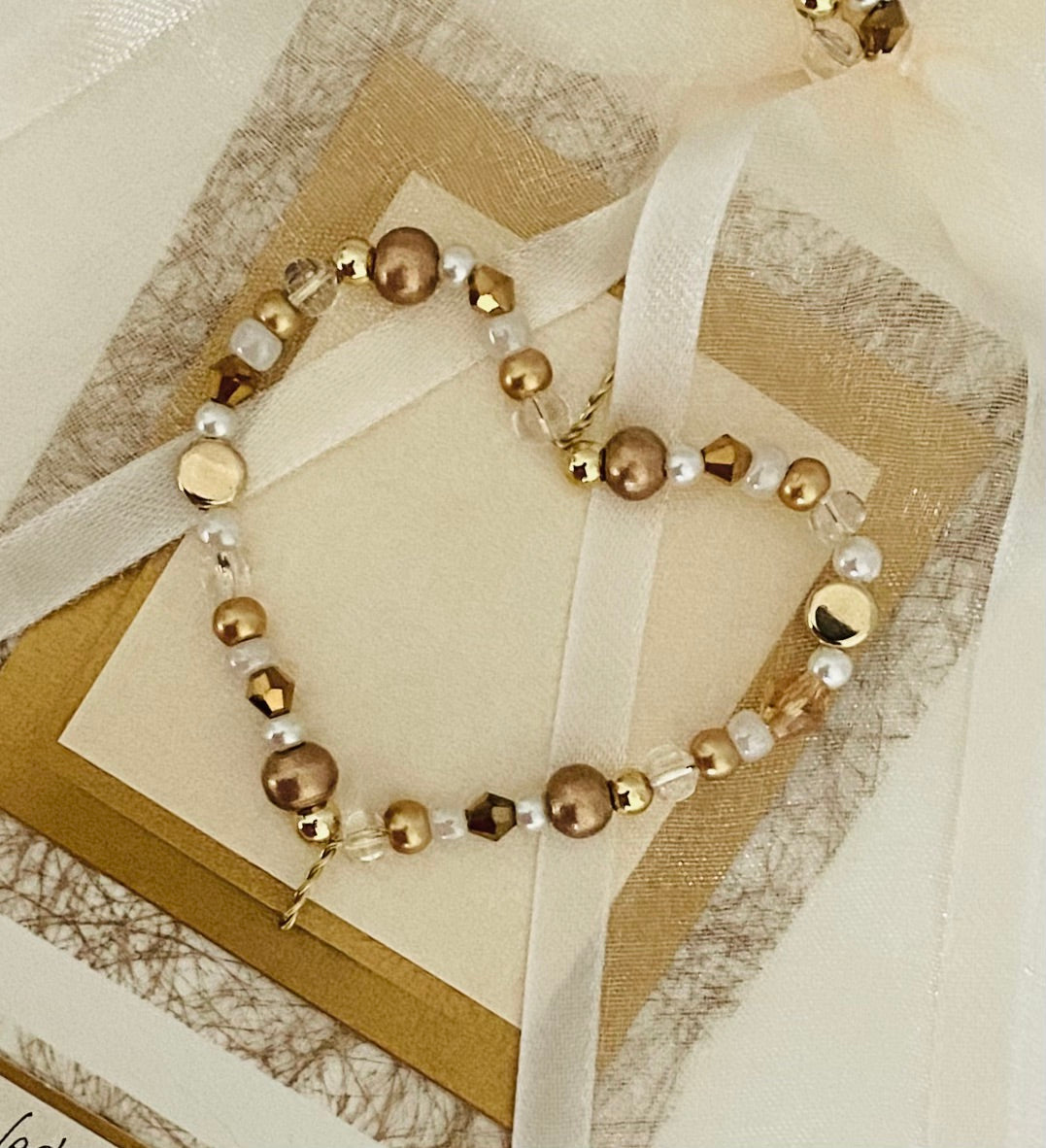 Gold Heart Handmade Card