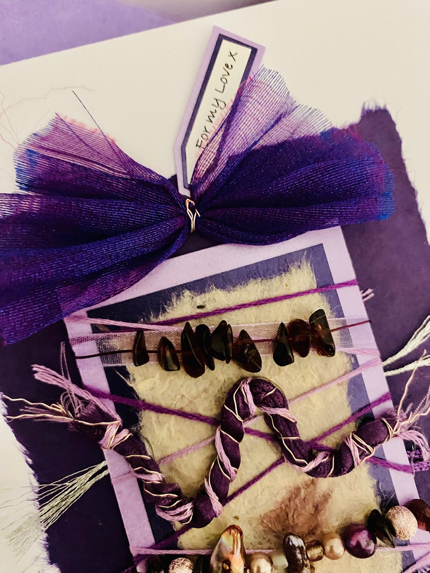 Luxury Purple Devotion Handmade Card