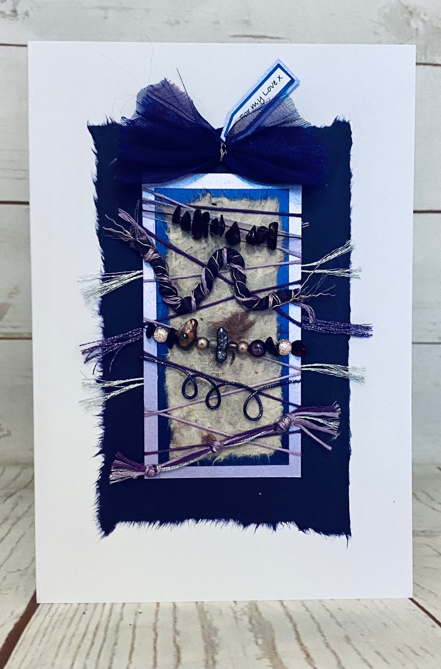 Luxury Purple Devotion Handmade Card