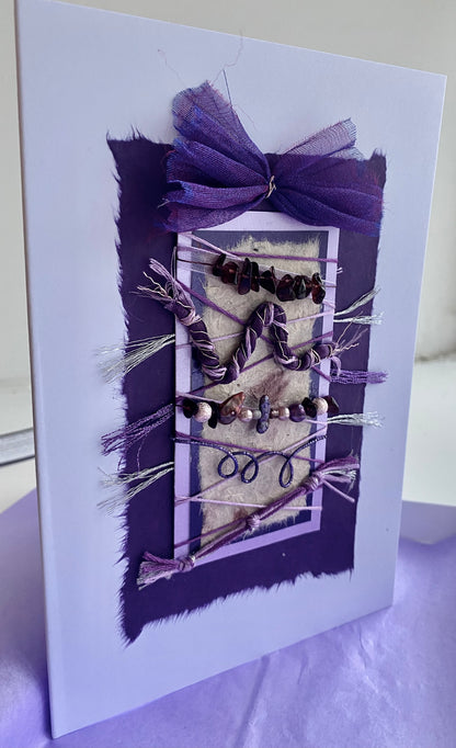 Luxury Purple Devotion Handmade Card