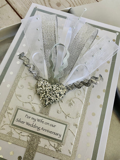 Silver Sparkle Handmade Card