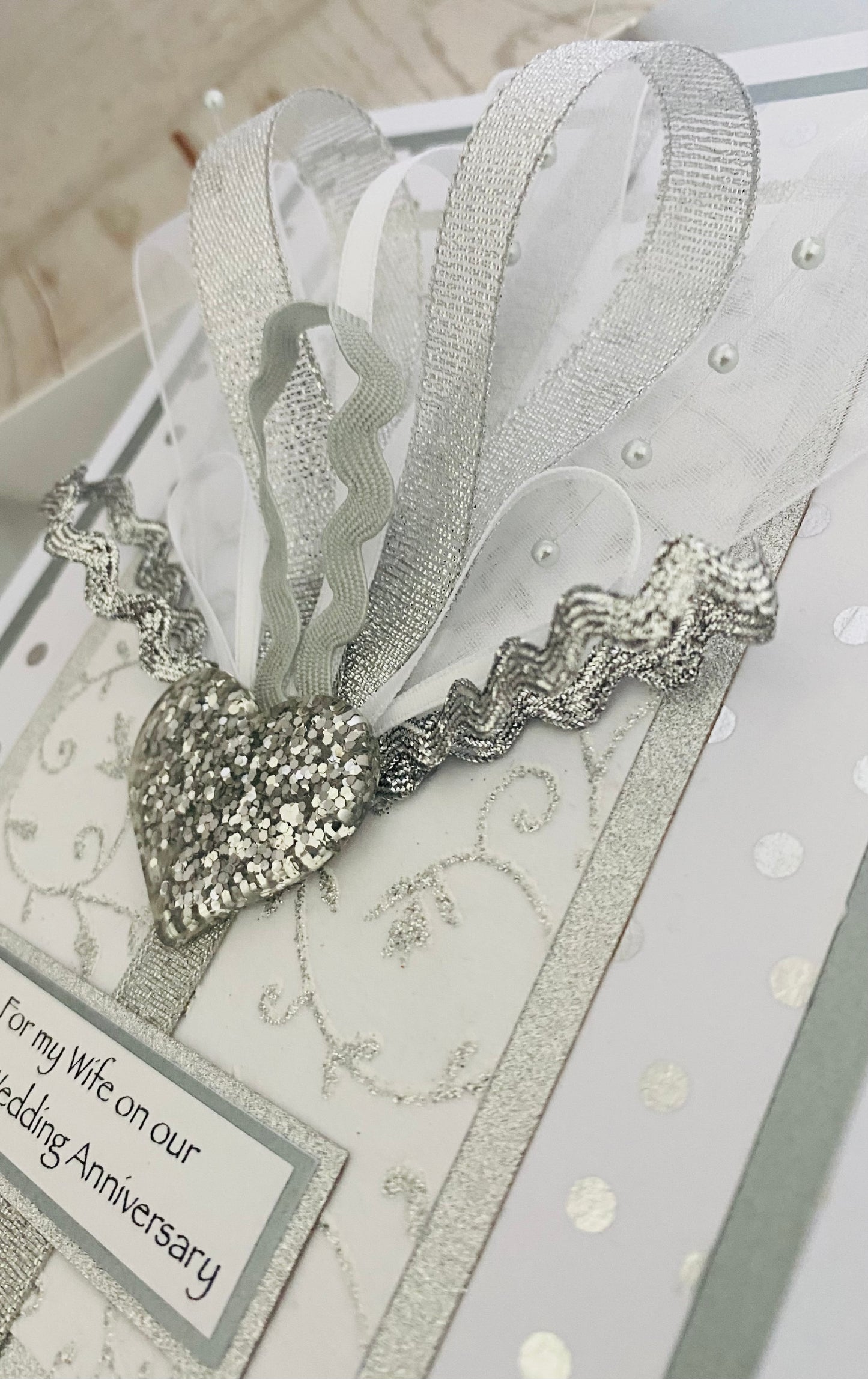 Silver Sparkle Handmade Card