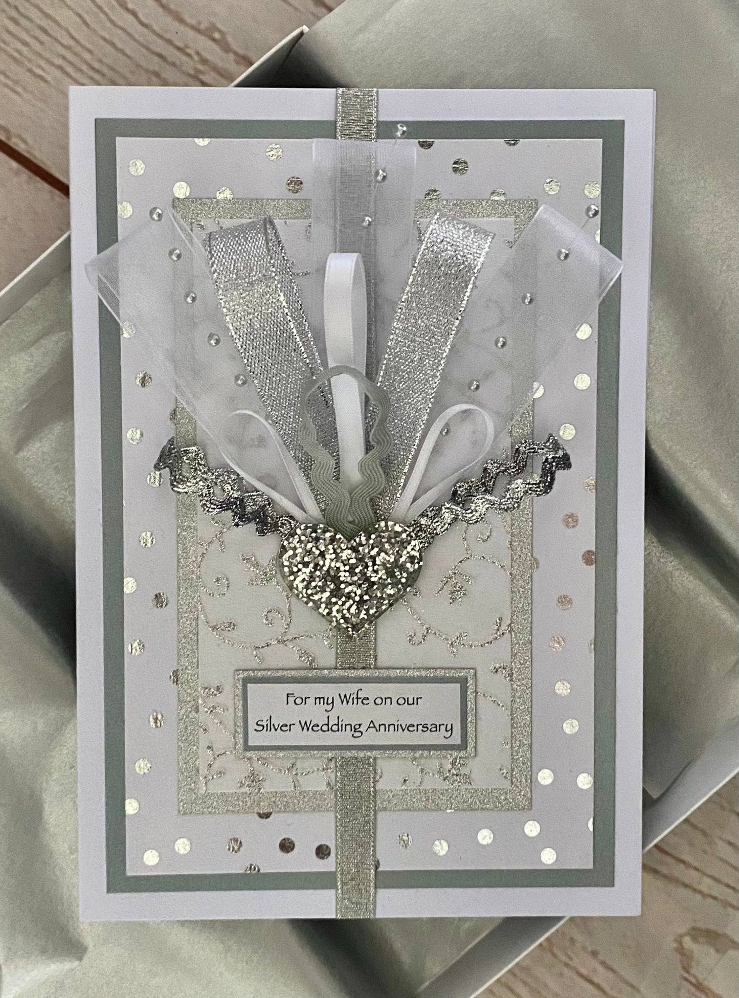 Silver Sparkle Handmade Card