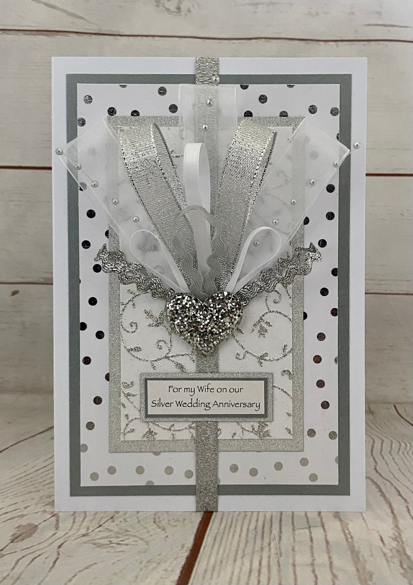 Silver Sparkle Handmade Card