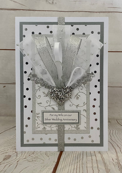 Silver Sparkle Handmade Card