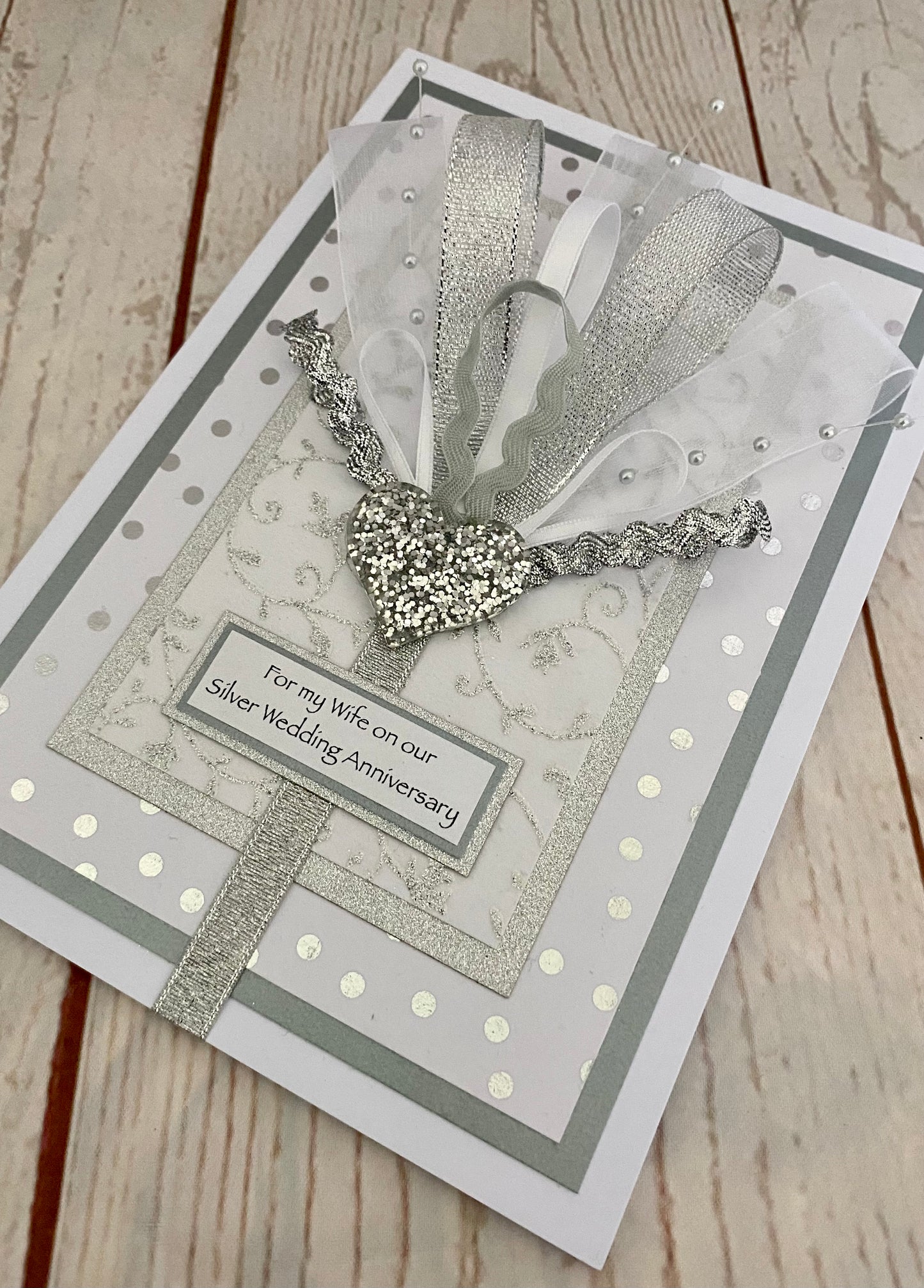 Silver Sparkle Handmade Card
