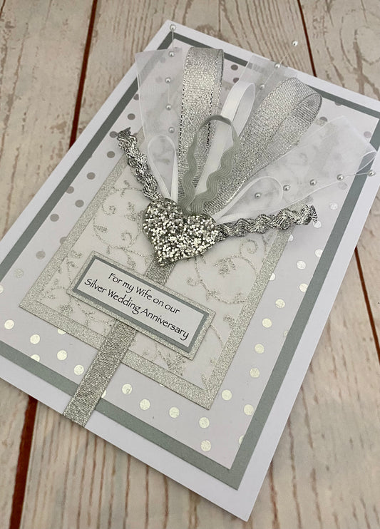 Silver Sparkle Handmade Card