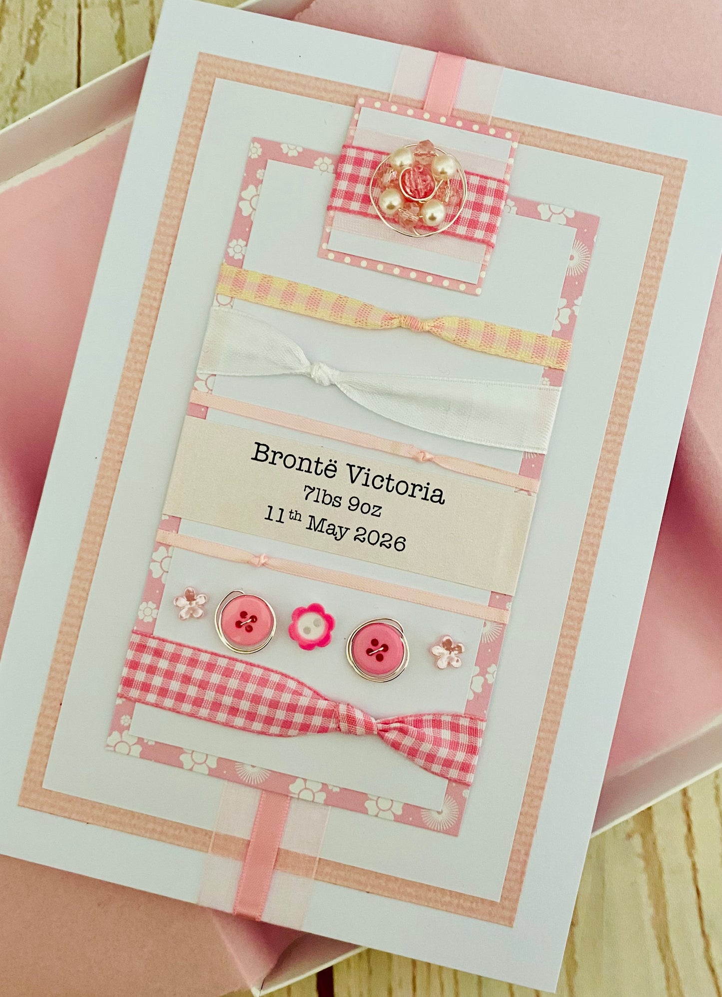 New Baby Girl Handmade Card