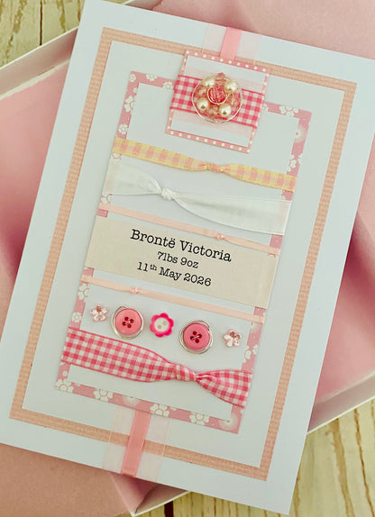 New Baby Girl Handmade Card